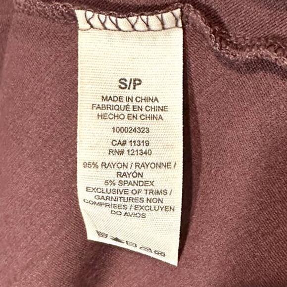 Garage Fit & Flare Mini Dress, Stretch, Long Sleeve Cut Out Burgundy Small - Picture 7 of 9